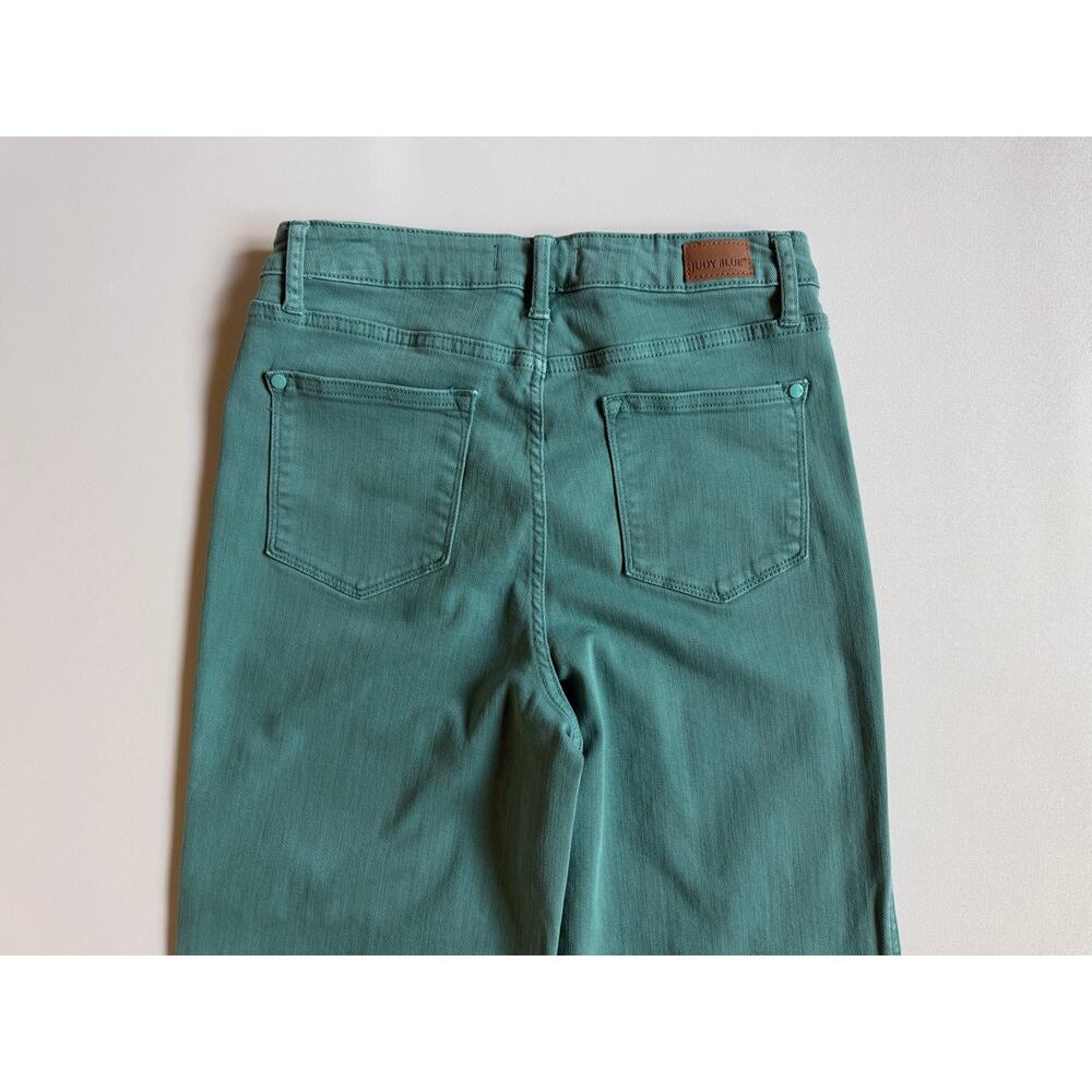 Judy Blue Women's Sea Green High Rise Garmernt Dyed 90's Straight Jeans Sz 9/29 - Picture 8 of 14